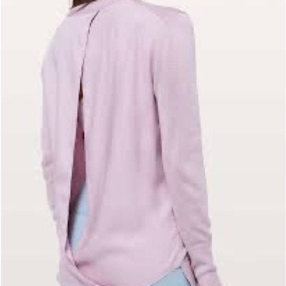 LULULEMON Lavender Still At Ease Antoinette Breezy Back Pullover Sweater Sz 8 - Picture 4 of 15
